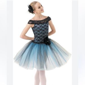 Wessman Costume Ballet Pageant Dress Blue Black S